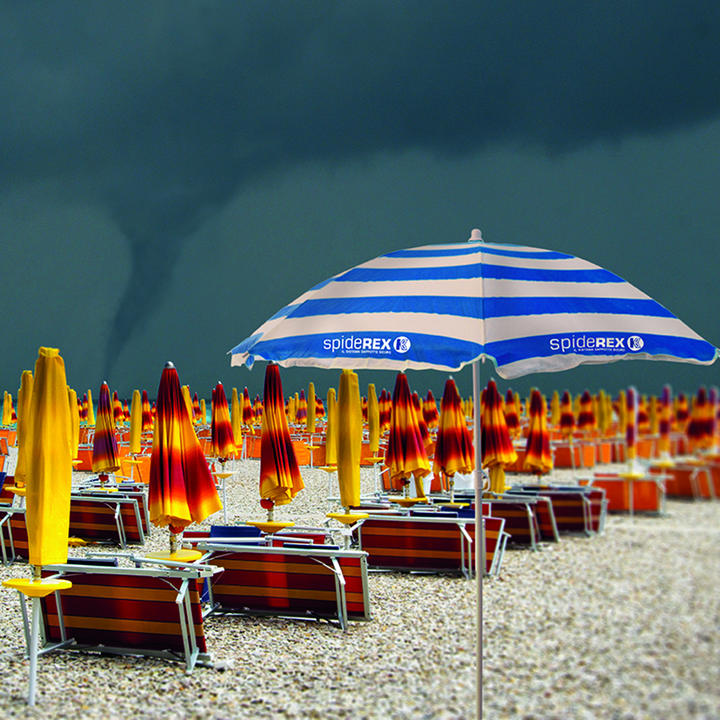 Beginning of the tourist season in Italy. Dead season. Rows of